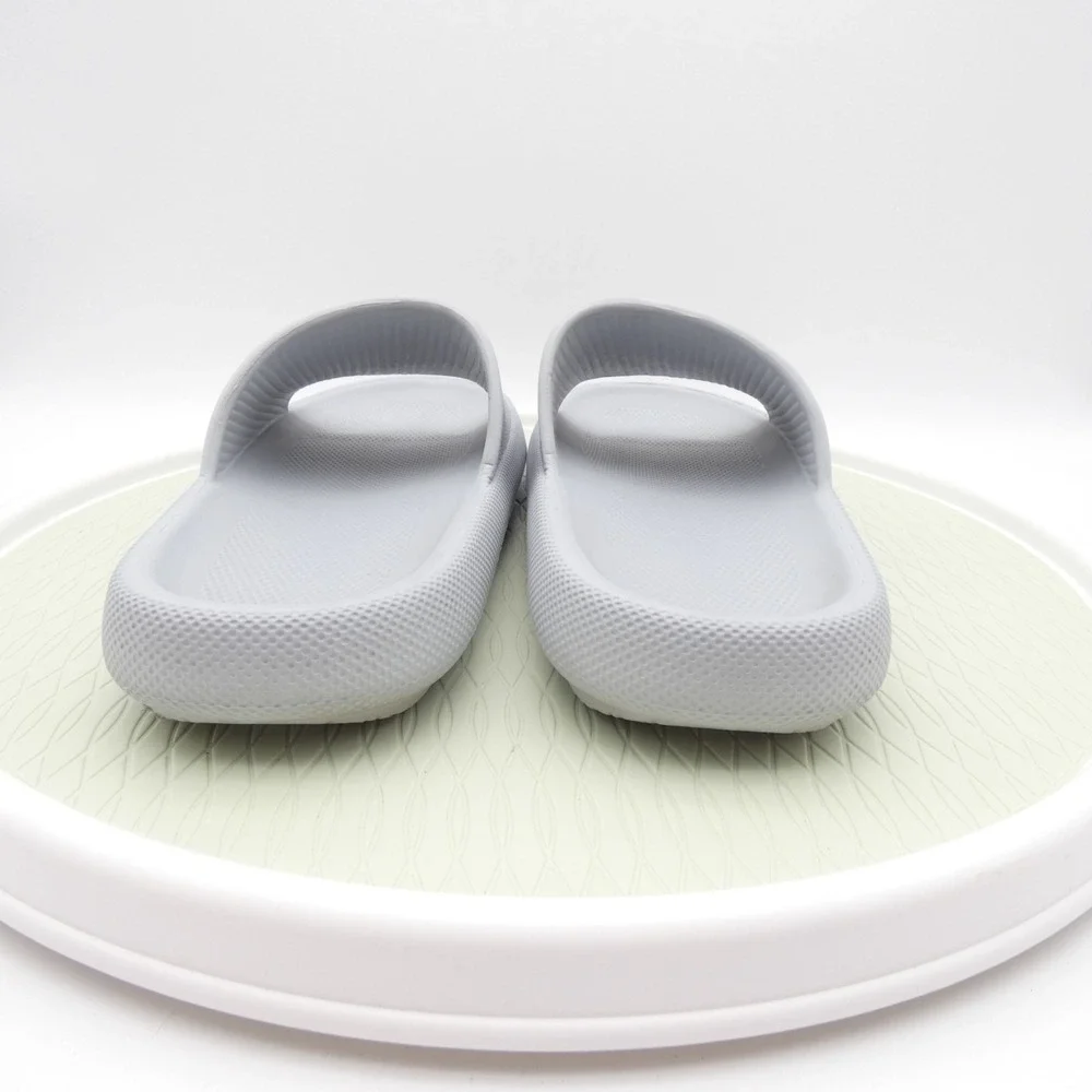 Fubu Plush Comfort Mens US 13 Slide Sandals Light Gray Slip On Open Toe Casual - Picture 4 of 8